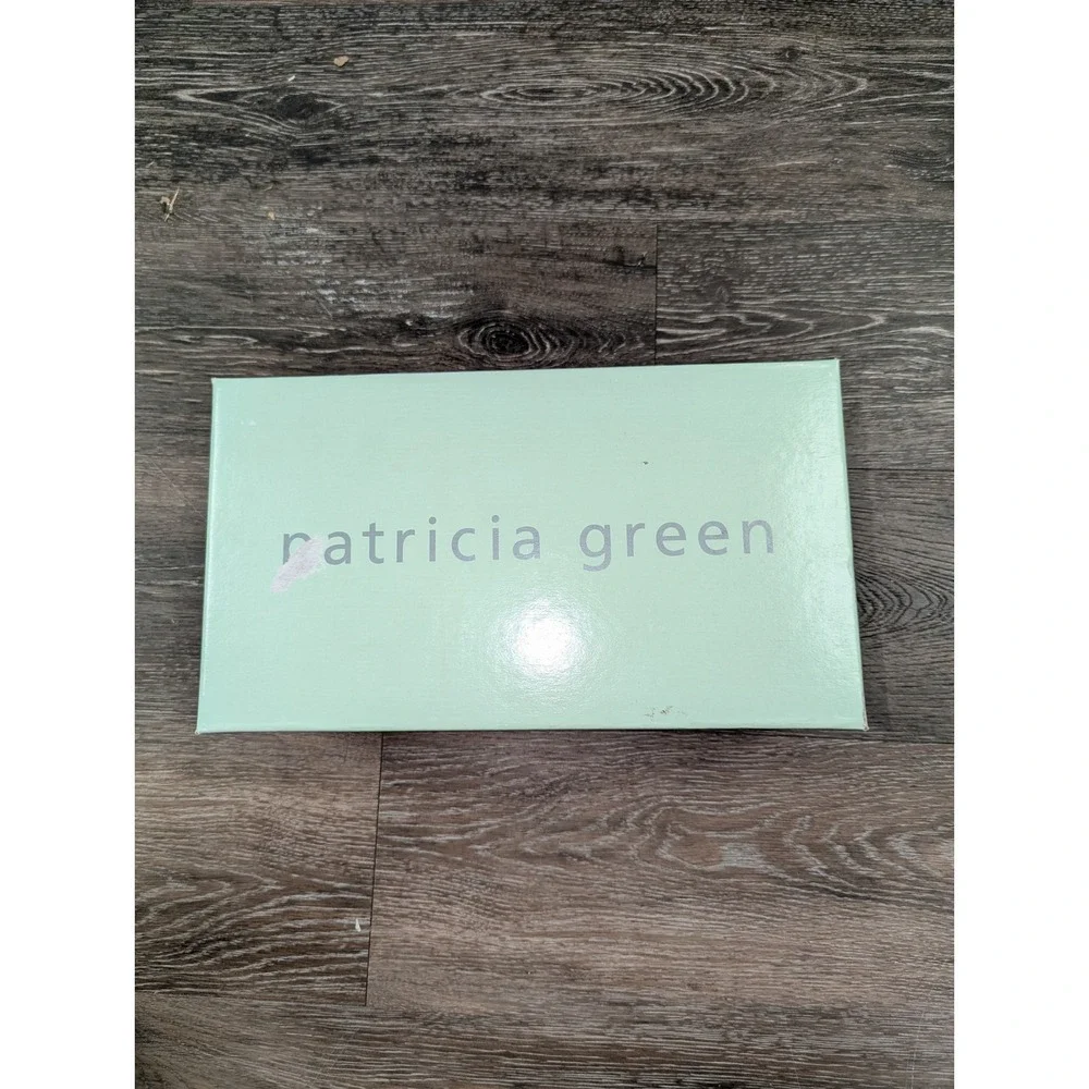 Patricia Green Palm Beach Gold Metallic Scalloped Block Heel Sandals Mules 8 - Picture 2 of 11